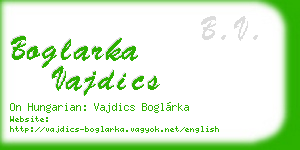 boglarka vajdics business card