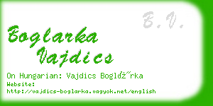 boglarka vajdics business card